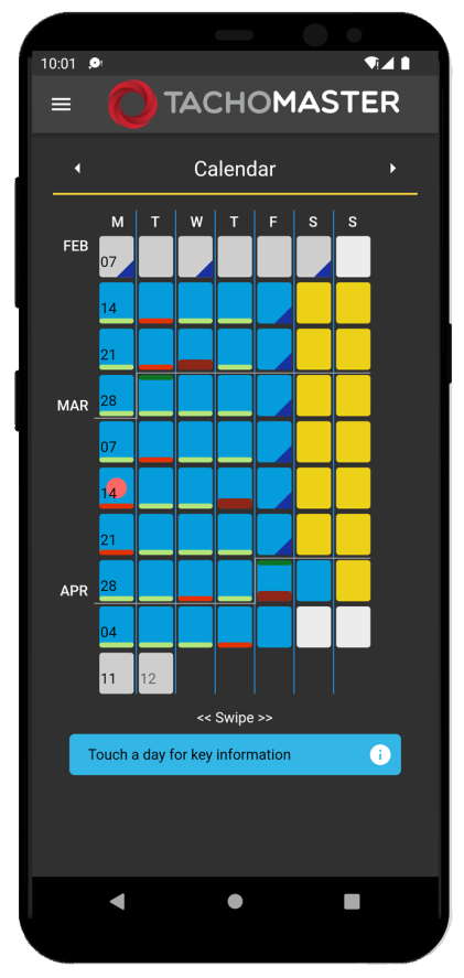 Tachomaster Worker - Calendar