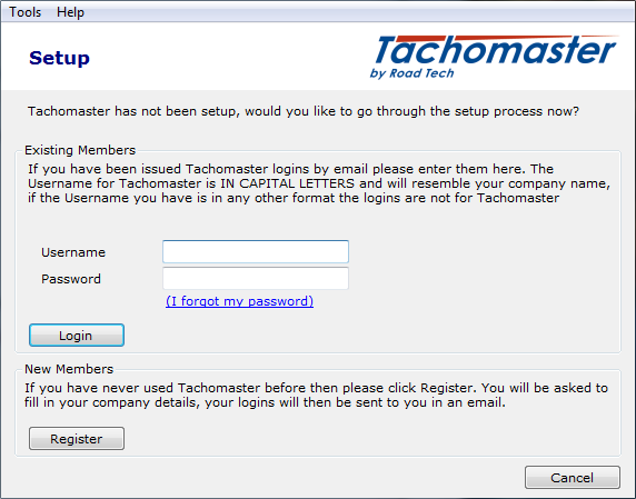 Tachomaster Client - Setup